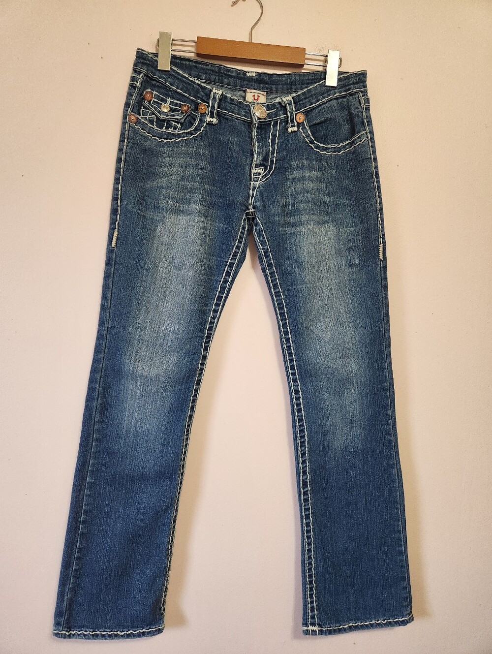 ​Y2K True Religion Billy Super T Flap Pocket Jeans Thick Stitch Made in USA 30